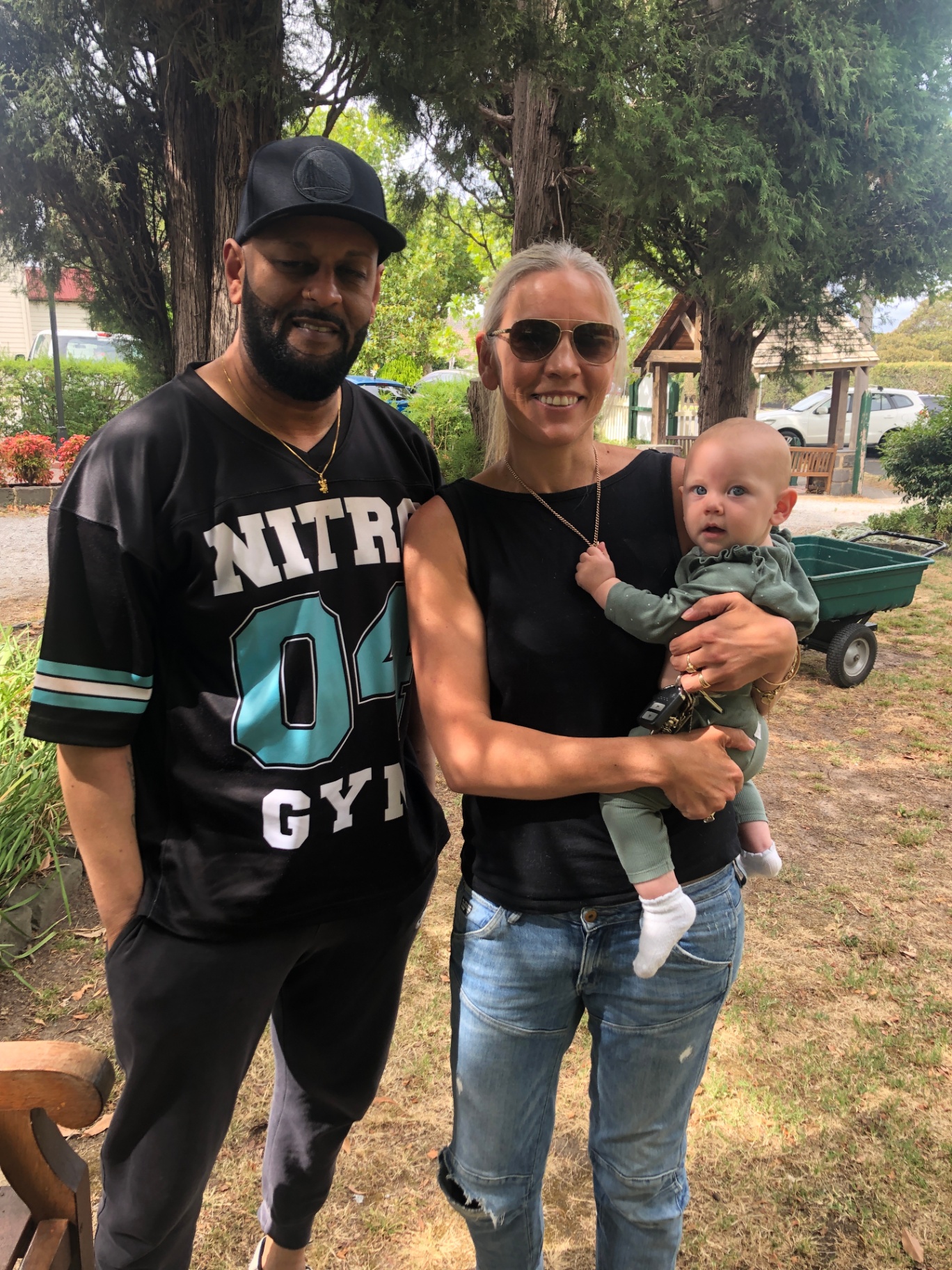 Brigade peer support — a young family in the parish garden